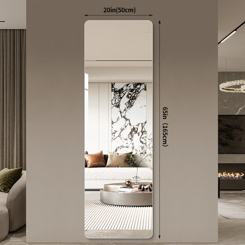Miroir pleine grandeur sans cadre, 65 po x 20 po