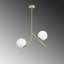 Élégant lustre doré, structure en métal, hauteur non réglable 29,1 po | Capuchon en verre, plaque de base de 4 po de diamètre, 4 x E27 de 40 W maximum | Parfait pour la salle à manger, le salon et le vestibule, le luminaire élégant et contemporain-1917169415