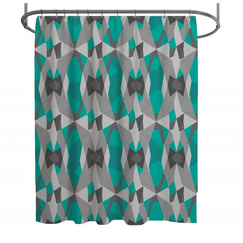 Theona Geometric Shower Curtain, 73"H x 70"W