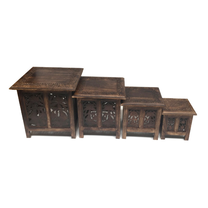Abbey End Table, 39cm H x 38cm W x 38cm D, Brown
