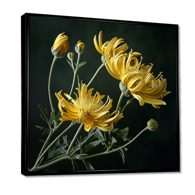 Fleurs jaunes, Forsythia, gros plan - impression d'art mural floral