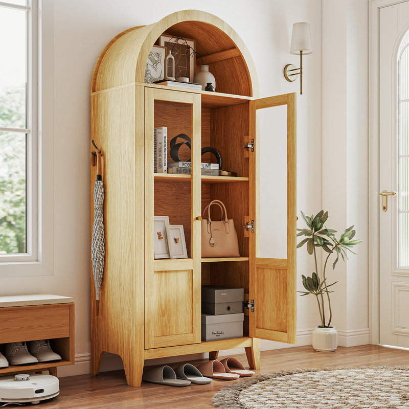 71’’ Arched Kitchen Pantry Storage Cabinet