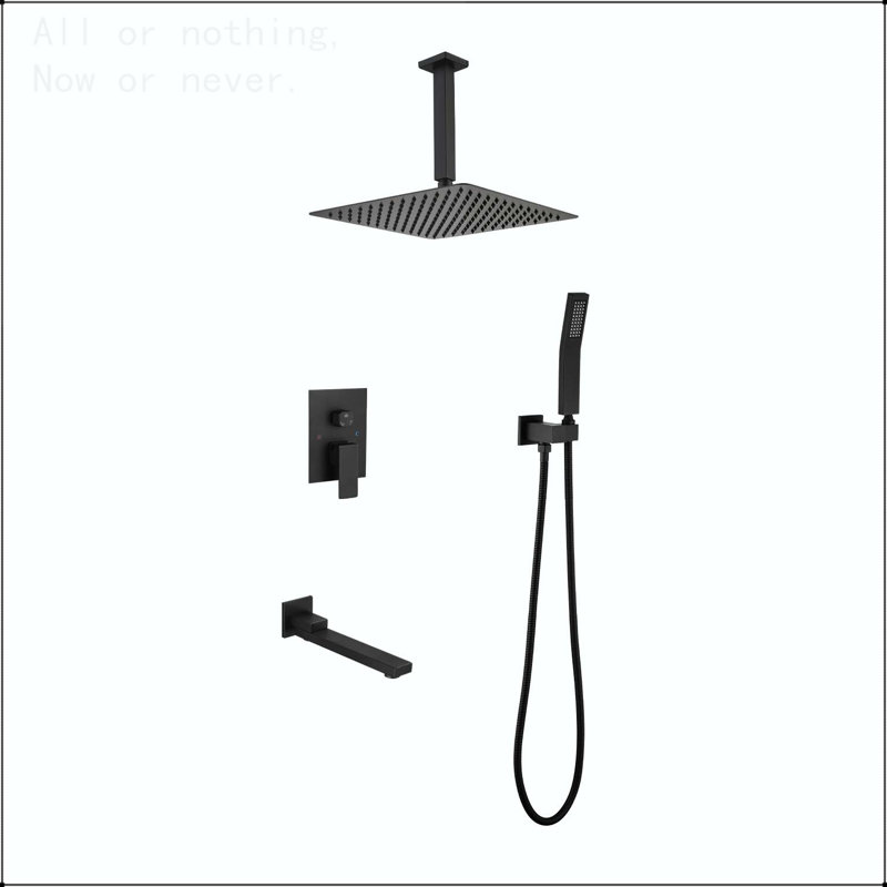 16-Inch Square Wall Mounted Rain Shower System