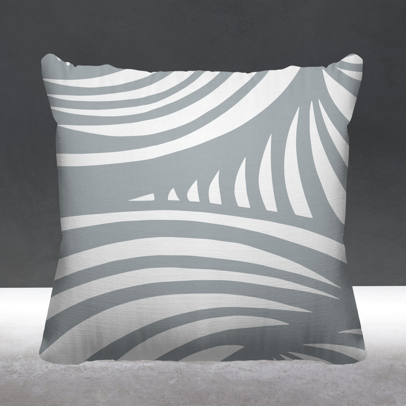 Coussin décoratif intérieur / extérieur Ogden, L 17 po x H 17 po, gris