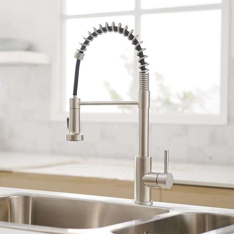 AWZTOO Kitchen Faucet, Brushed Nickel