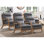 Fauteuil d'appoint rembourré en lin avec coussin lombaire 25,79 po Eimantas