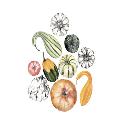 Watercolour Pumpkins I by Jennifer Paxton Parker - Wrapped Canvas Painting