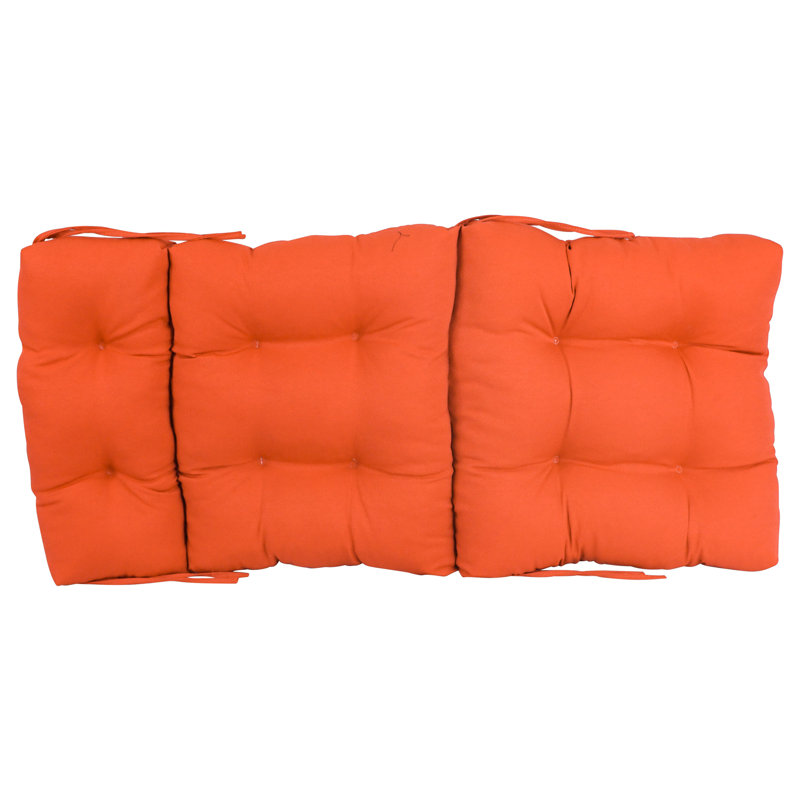 Coussin de siège / dossier en sergé pour l'intérieur, Tangerine, l 20 po x P 42 po