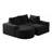 Chenille Fabric Sectional Sofa,No Assembly Required-1587792275