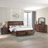 Ensemble de chambre à coucher en bois avec lit de rangement 6 pièces Corabella