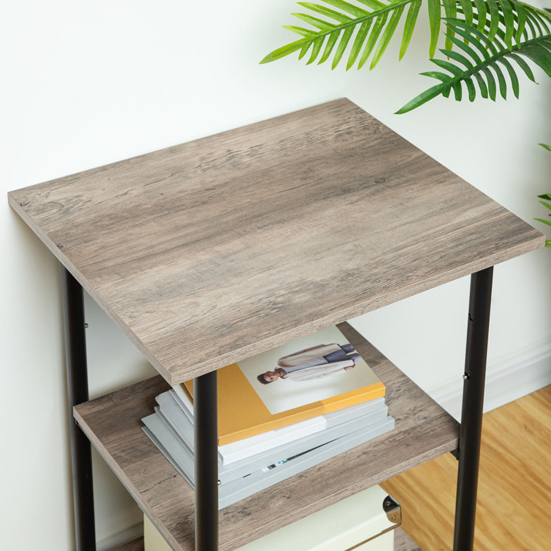 29.9'' H x 19.1'' W Printer Stand with Wheels, Greige