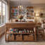 Table roulante 55 "avec rangements et tiroirs, table de couture en bois massif, brun