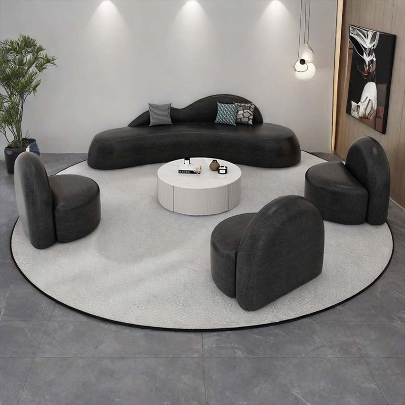 Ensemble de salon en similicuir 5 pièces Mikalynn