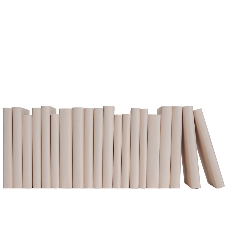Decorative Books - Seashell Paper Wrapped Books - Pink Books By The Foot