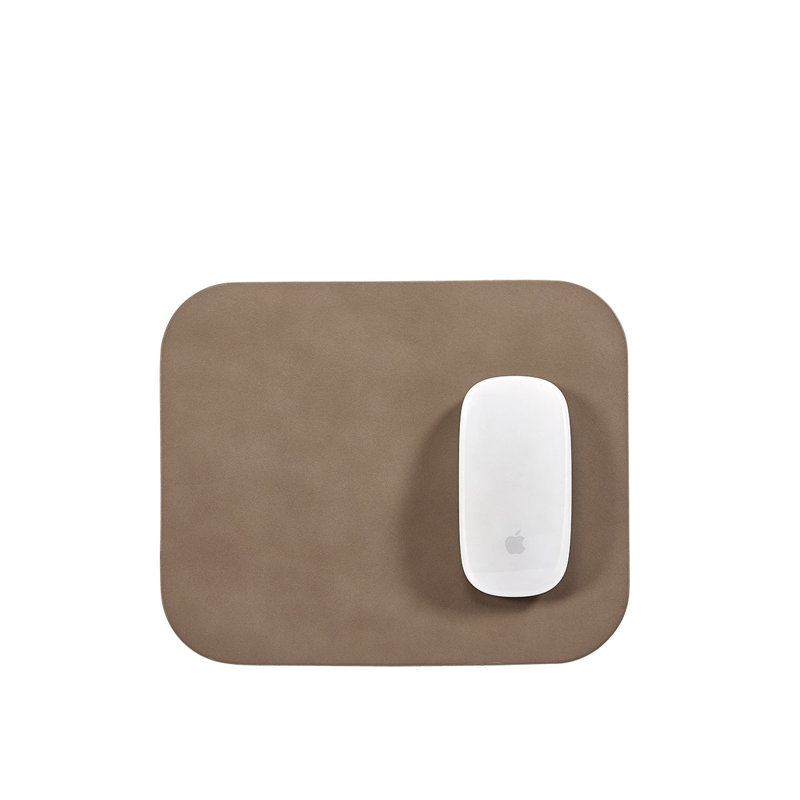 Graphic Image Mouse Pad, Leather,, Black/Taupe