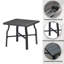 Table basse carrée d'extérieur en aluminium