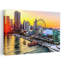 Navy Pier with Ferris wheel at sunset Chicago Illinois USA 1 Piece Wrapped Canvas Wall Art-81511113
