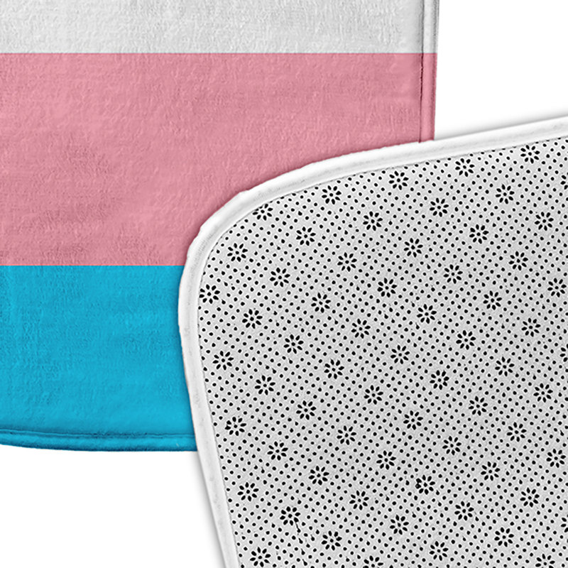 Tapis pour salle de bain Ailand, Bleu / rose