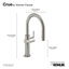 Kohler Crue Single Handle Pull Down Kitchen Faucet with Three-Function Pull Down Sprayer-1804090931