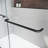 Sliding Glass Tub Door 56-60 In. W X 57 In. H, Matte Black Semi Frameless Double Bathtub Door, Certified Thick Clear Clear Tempered Glass, 304 Stainless Steel Handles.