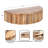 Kristie Half-circle Mango Floating Shelf with Drawer-657414402