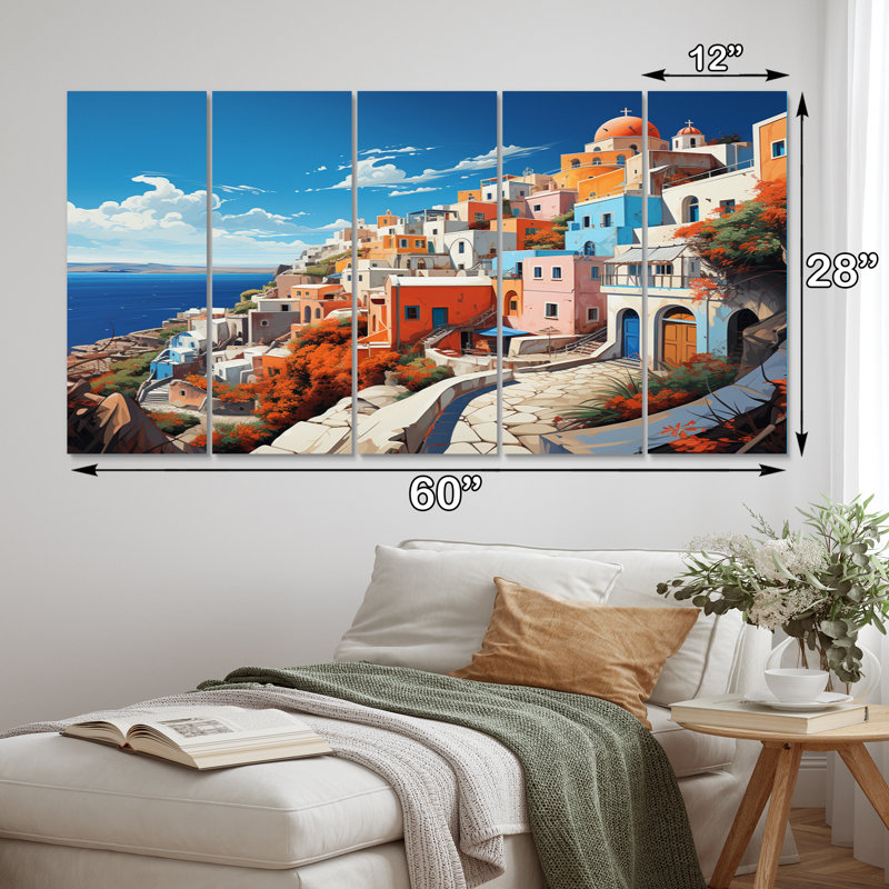 Ensemble de décoration murale coloré Santorini Popart I - Santorini