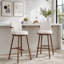 Tabouret d'intérieur rembourré avec structure en métal