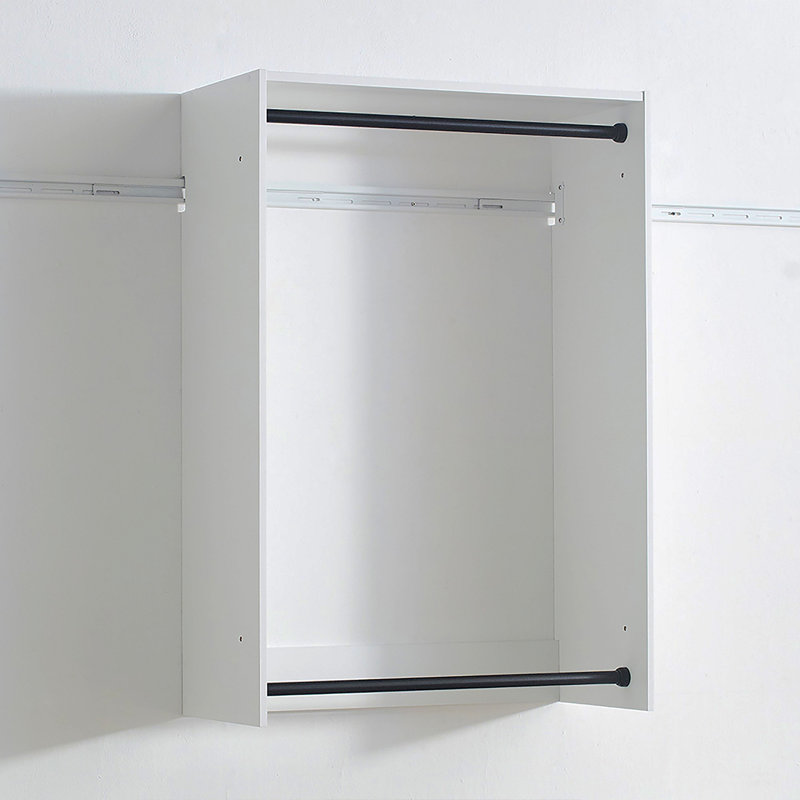 Devi White Wall Mounted Wood Closet System, White