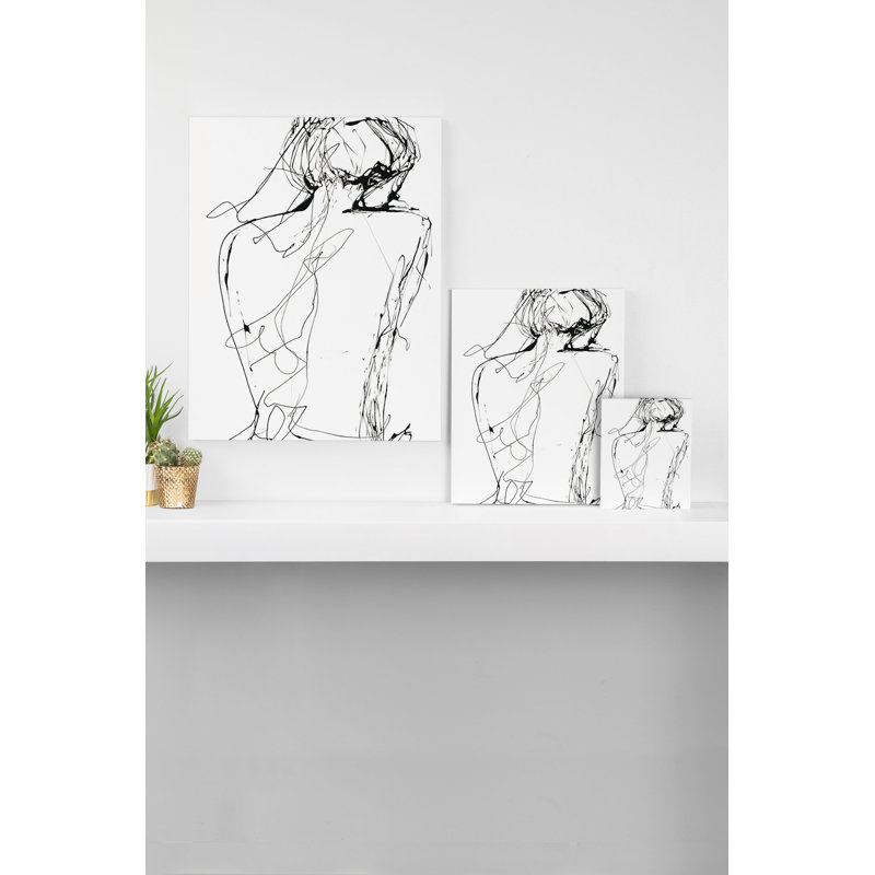 Virginie - reproduction de dessin, Toile tendue, H 30 po x l 24 po x P 2 po