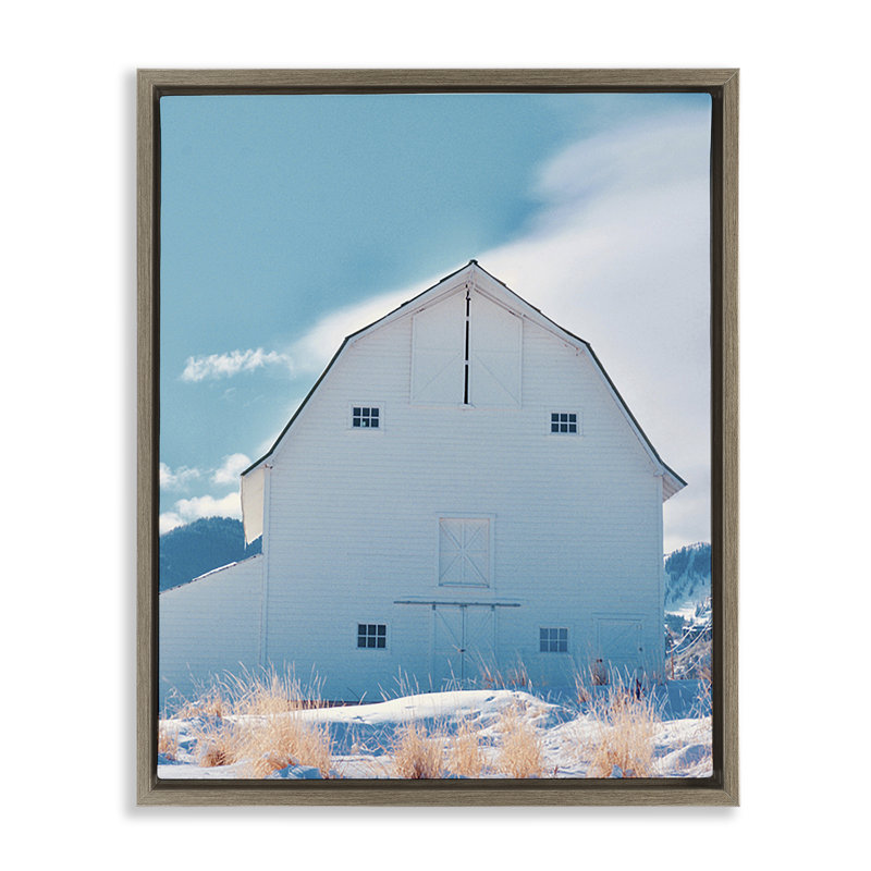 Niveous Winter Barn, H 31 po x l 25 po, Cadre flottant orme Montalcino