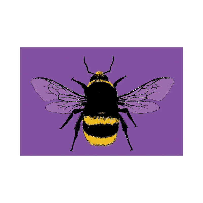 Bee Mine - Purple by Gary Hogben - Wrapped Canvas Print, 66.04 cm H x 45.72 cm W x 3.175 cm D