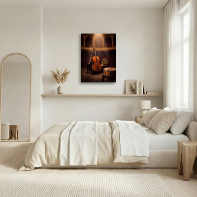 Art mural sur toile Cello and French Horn in Empty