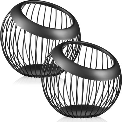2 Pieces Coffee Pods Holder Large Capacity Coffee Pod Container Stainless Steel Cup Organizer Sturdy For Espresso Capsule Pot Storage Metal Wire Fruit -  Two trees make a forest, KFBJB09N1B6MK3