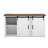 55.1'' Farmhouse Storage Cabinet With Sliding Barn Doors And 4 Drawers-588816403
