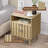 19'' W Fluted Nightstand with 2 Storage Drawers, 1 Open Shelf-1300623973-1289280937