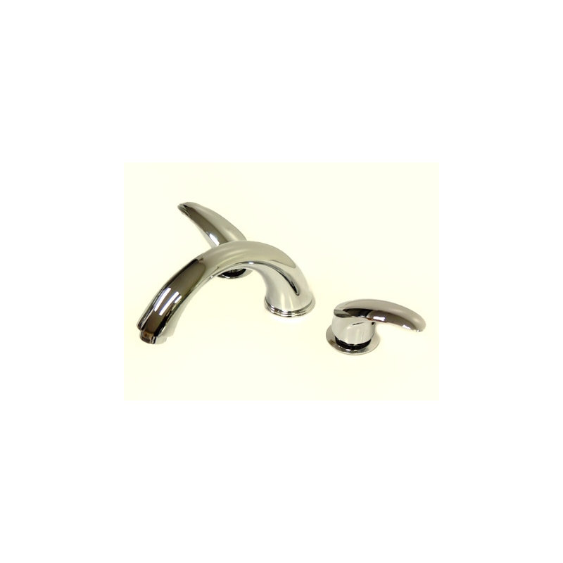 Daytona Double Handle Deck Mounted Roman Tub Faucet, Polished Chrome