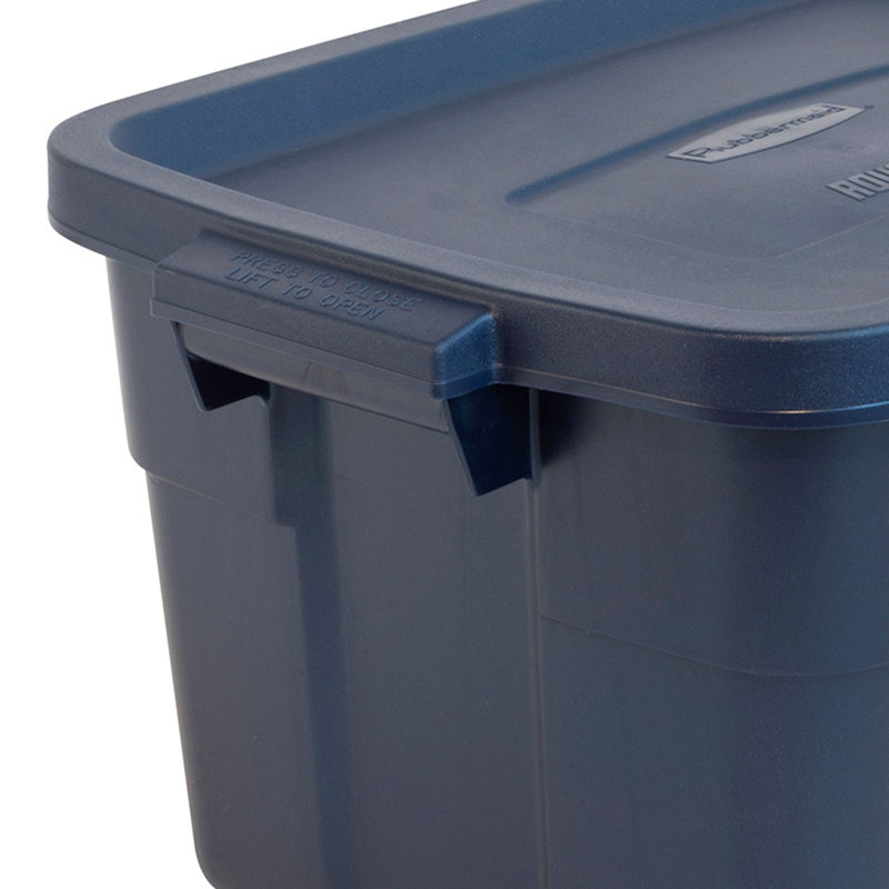 Fourre-tout de rangement Rubbermaid Roughneck, Indigo foncé métallique, H 17 po x l 15 po x P 24,5 po