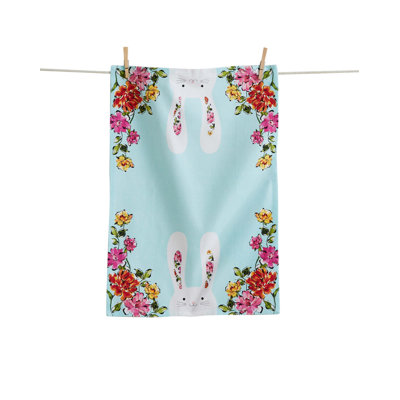 Bloom Bunny Dishtowel Set  Everyday Kitchen Textiles, Machine Washable, MultiColor Design