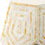 Tabouret Capiz Hexagonal 18 po x 18 po x 21 po