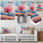  «Pink Blue Cherry Blossom Tree Meadow Dream II - Art mural fleur de cerisier-106119796-134424266