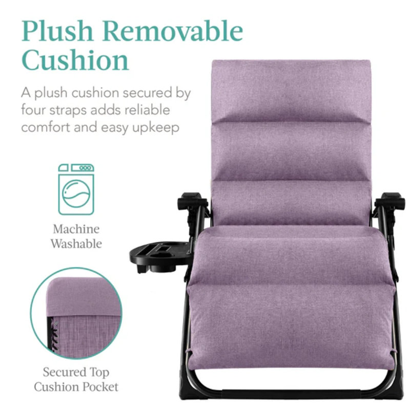 Oversized Zero Gravity Chair, Lavender