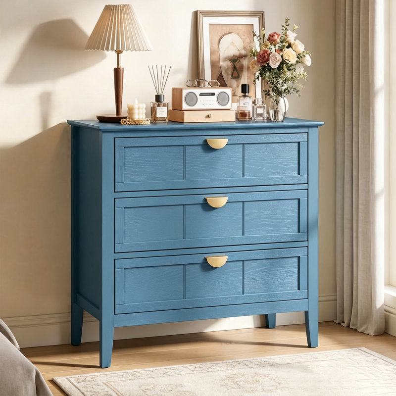 31 " W 3 - Drawer Dresser, Blue