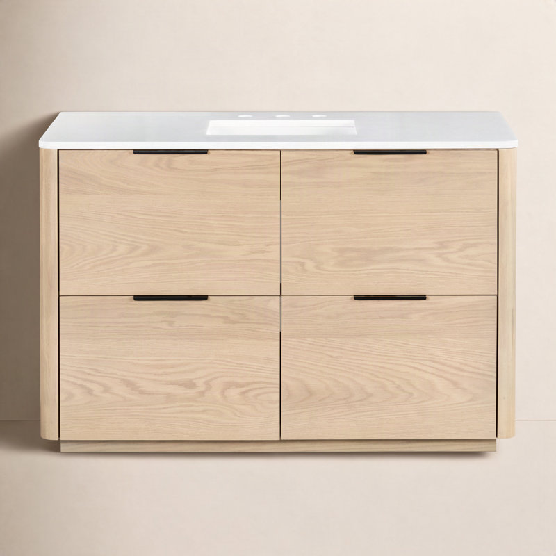 Meuble-lavabo simple 48 po Tahani, Naturel