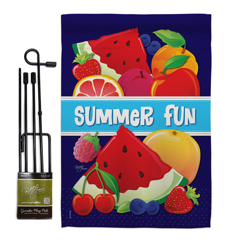 Ensemble de drapeaux en polyester 1 face 6,5 "x 1" 1 "Summer Fun in the Sun Impressions, Polyester / mélange de polyester