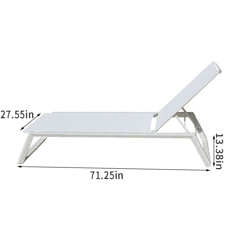 Chaise longue d'extérieur en alliage d'aluminium Revital