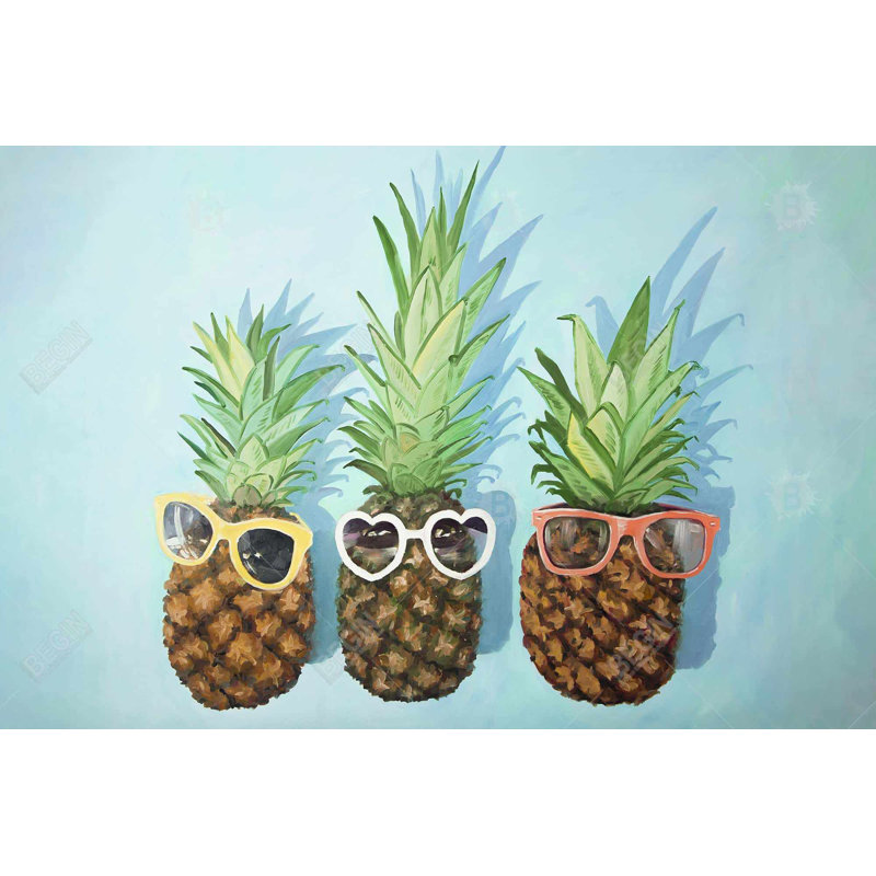 Summer pineapples Bath Mat with Non-Slip Backing - Quick Dry Memory Foam Bathroom Rug - Absorbent - Modern Plush Spa-Style - Machine Washable