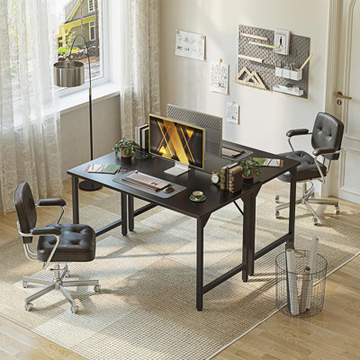 Bureau d'ordinateur de 40 pouces: petit bureau noir avec pieds réglables, idéal pour le bureau, l'écriture, les enfants et les jeux vidéo