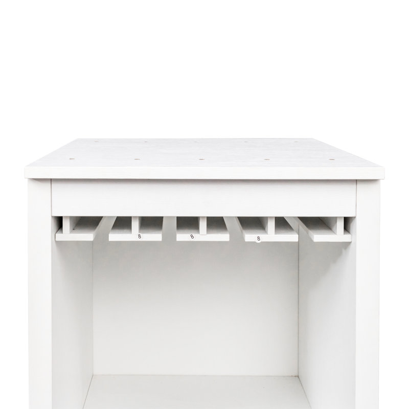Armoire blanche pour ranger le vin et les dossiers dans le salon