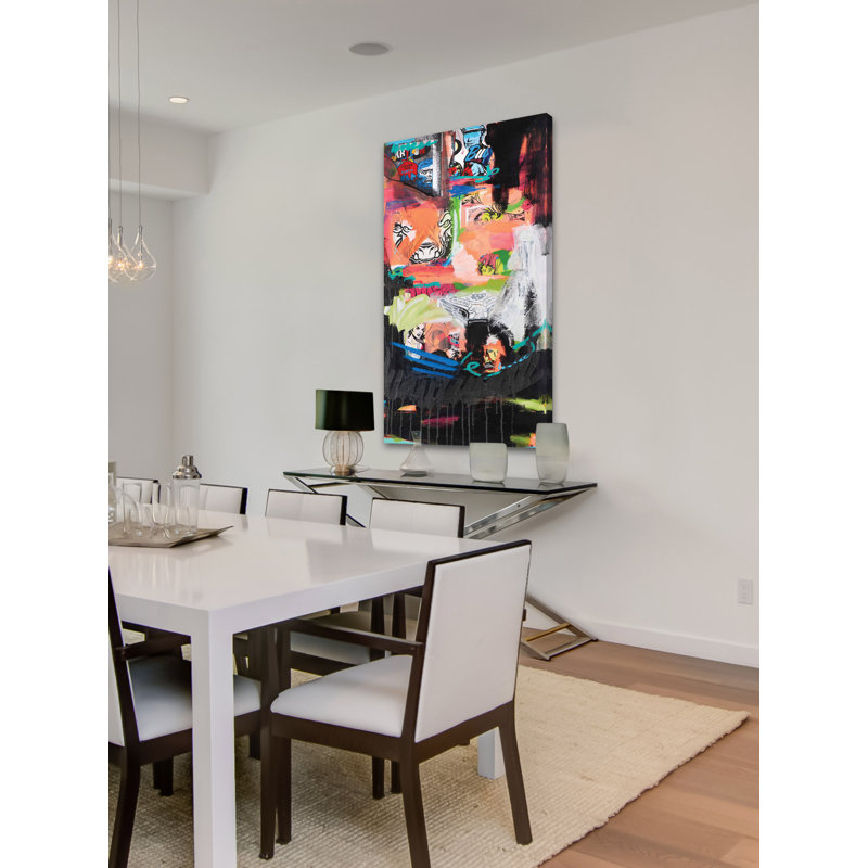 « western hunt » par josh ruggs, reproduction d’art sur toile tendue, H 45 po x l 22,5 po x P 1,5 po