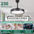 42 Inch Retractable Ceiling Fan With Lights, Modern Silent DC Motor 6 Speeds Chandelier Ceiling Fan For Bedroom-974630736-974630743